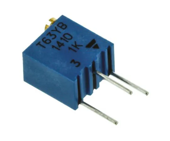 63-7512-76　1kΩ Through Hole Trimmer Potentiometer 0.25W Top Adjust Vishay T63 Series　T63YB102KT20