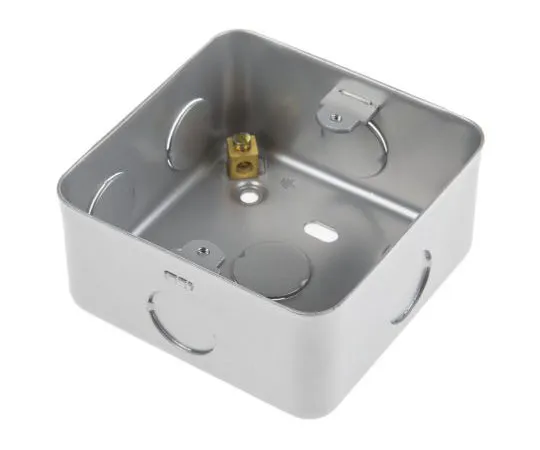 63-7505-45　RS PRO Grey Matt Metal Clad Back Box, BS Standard, IP20, Surface Mount, 1 Gangs　361-1962