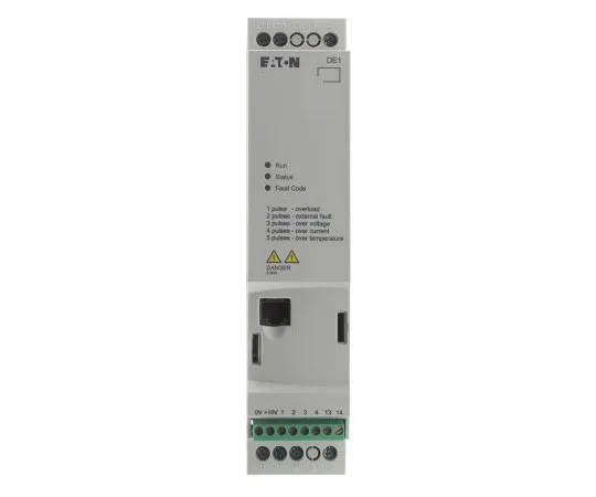 63-7388-69　Eaton Variable Speed Starter, 1-Phase In, 60Hz Out 0.25 kW, 230 V ac, 1.4 A DE11, IP20　180656 & DE11-121D4NN-N20N