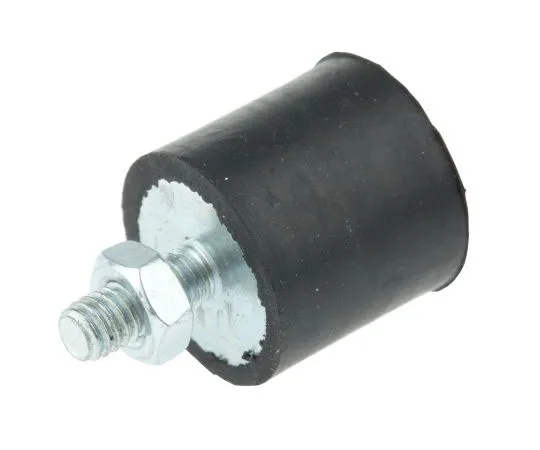 63-7440-62　FIBET 1615VD10-60 15mm Shock Mount M4 16mm Diameter 25.5kg Compression Load 3mm, Male to Female Natural Rubber　1615VD10-60