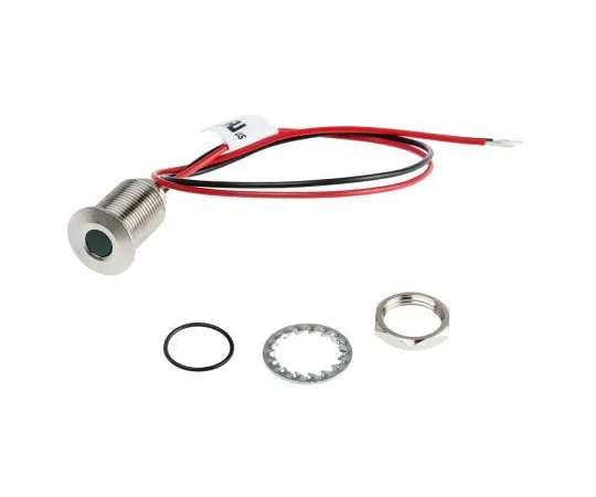 63-7371-12　RS PRO Green Indicator, 10.8 → 13.2 V dc, 10mm Mounting Hole Size, Lead Wires Termination, IP67　139-3352