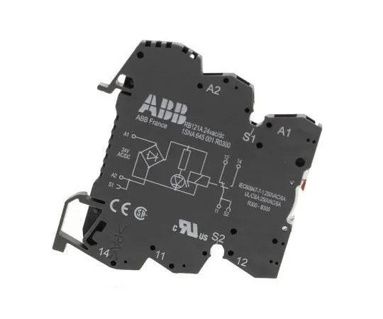 63-7669-29　ABB R600 Series 24V ac/dc DIN Rail Interface Relay Module, SPDT　1SNA645001R0300  RB121-24VUC