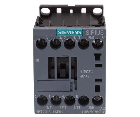 63-7721-51　Siemens 3 Pole Contactor, 16 A, 110 V ac Coil, SIRIUS Innovation, 3NO, 7.5 kW　3RT2018-1AF01