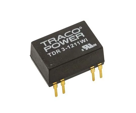 63-7724-95　TRACOPOWER TDR 3WI 3W Isolated DC-DC Converter Through Hole, Voltage in 4.5 → 18 V dc, Voltage out 5V dc　TDR 3-1211WI