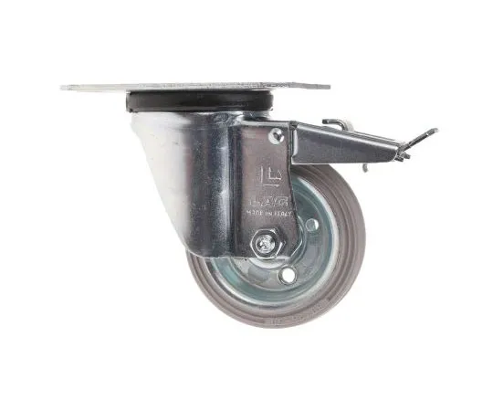 63-7664-35　LAG Braked Swivel Swivel Castor, 60kg Load Capacity, 80mm Wheel Diameter　12254G FR