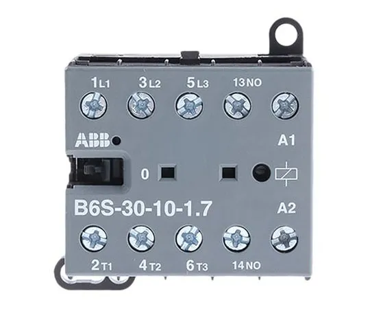 63-7555-87　ABB 3 Pole Contactor, 9 A, 24 V dc Coil, B Range, 3NO, 4 kW　GJL1213001R7101 - B6S-30-10-1.7-71