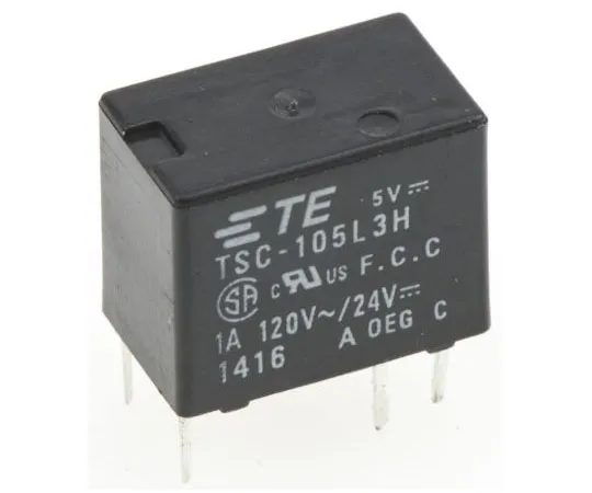 63-7586-12　TE Connectivity SPDT Non-Latching Relay PCB Mount, 5V dc Coil, 1A　TSC-105L3H000