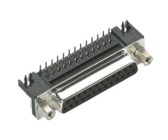 63-7701-19　Harting 37 Way Right Angle Through Hole PCB D-sub Connector Plug, 2.77mm Pitch, with 4-40 UNC Threaded Inserts,　9684637812