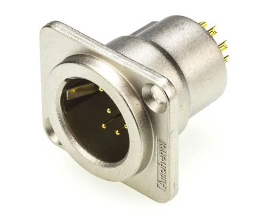63-7657-31　Amphenol 7 Way Panel Mount XLR Connector, Male, Gold Plated Contacts　AC7MDZ