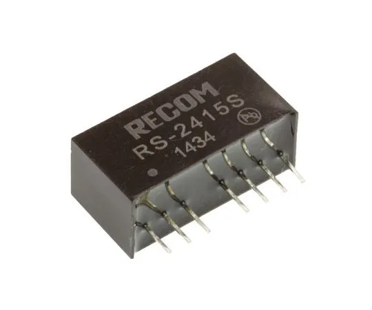63-7673-91　Recom RS 2W Isolated DC-DC Converter Through Hole, Voltage in 18 → 36 V dc, Voltage out 15V dc　RS-2415S
