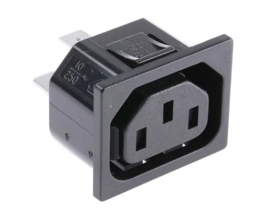 63-7620-51　Schurter C13 Snap-In IEC Plug Socket, 15A, 250 V ac　4724