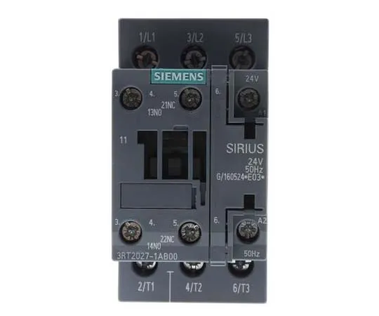 63-7721-75　Siemens 3 Pole Contactor, 32 A, 24 V ac Coil, SIRIUS Innovation, 3NO, 15 kW　3RT2027-1AB00