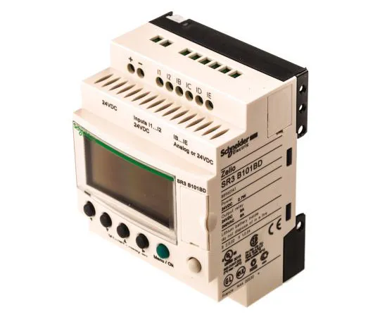 63-7565-28　Schneider Electric Zelio Logic Module, 24 V dc Relay, 6 x Input, 4 x Output With Display　SR3B101BD
