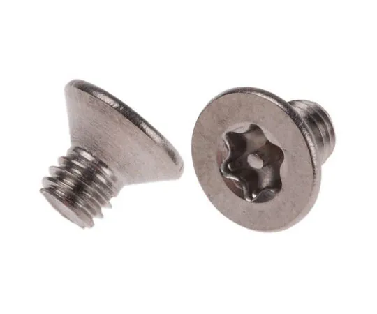 63-7642-26　Plain Flat Stainless Steel Tamper Proof Security Screw, M4 x 6mm　621-2530