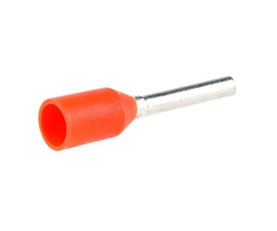 63-7695-47　JST GTR Series Insulated Crimp Bootlace Ferrule, 8mm Pin Length, 1mm Pin Diameter, 0.5mm² Wire Size, Orange　GTR0.5-8