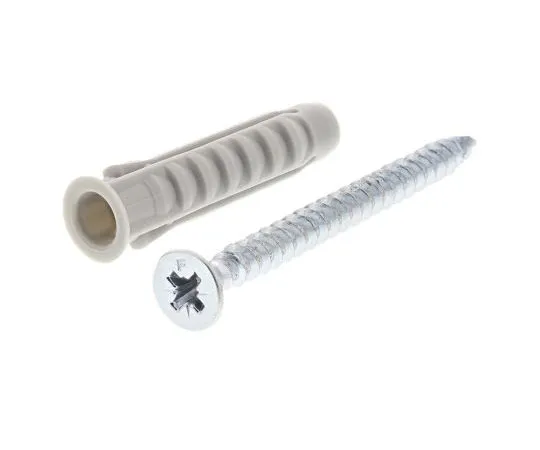63-7577-58　Fischer Fixings Nylon Wall Plug 70022, fixing hole diameter 8mm, length 40mm　70022