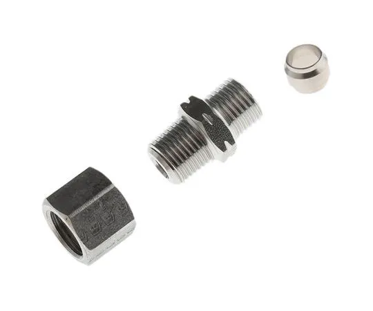 63-7617-13　Legris Pneumatic Straight Threaded-to-Tube Adapter, NPT 1/8 Male, Push In 6 mm　1805 06 11