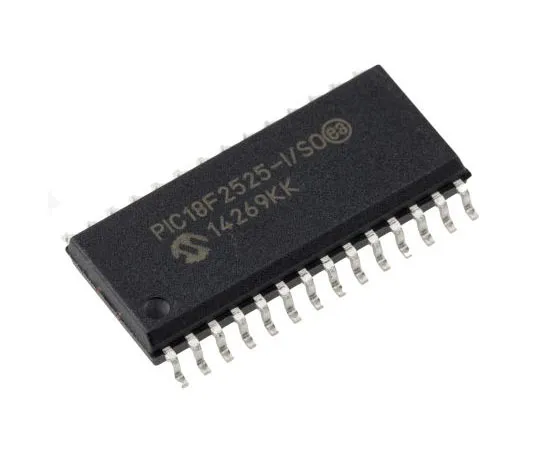 63-7644-49　Microchip, 8bit PIC Microcontroller, 40MHz, 1.024 kB, 48 kB Flash, 28-Pin SOIC　PIC18F2525-I/SO