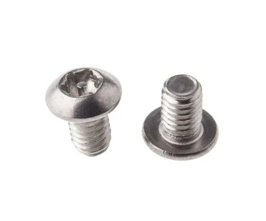 63-7642-39　Plain Button Stainless Steel Tamper Proof Security Screw, M4 x 6mm　621-2675