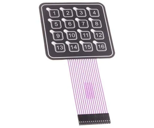 63-7702-78　Apem 16 Key Illuminated Membrane Keypad　AC3561ILL