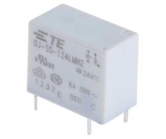 63-7677-97　TE ConnectivityOJ SPNO Non-Latching Relay PCB Mount, 24V dc Coil, 8A　OJ-SS-124LMH2,005