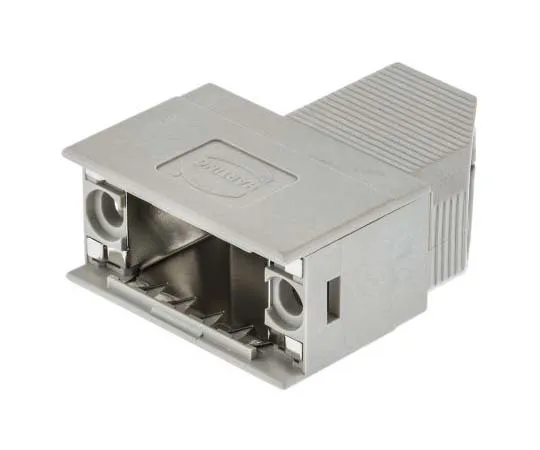 63-7700-33　Harting D-sub Series Polymer Right Angle D-sub Connector Backshell, 9 Way, Strain Relief　9670090573