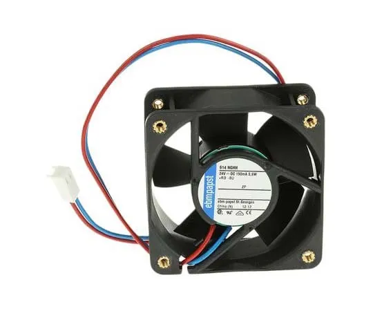 63-7711-47　ebm-papst 600N Series Axial Fan, 60 x 60 x 25mm, 33m³/h, 3.8W, 24 V dc　614NGHH-RS0