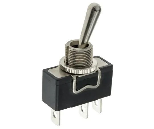 63-7605-20　APEM Single Pole Double Throw (SPDT) Toggle Switch, On-Off-On, Panel Mount　X32CP