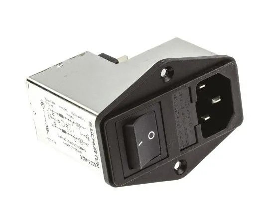 63-7585-67　Male C14 IEC Filter Panel Mount 5 x 20mm,Solder,Rated At 6A,250 V ac　4304.4024