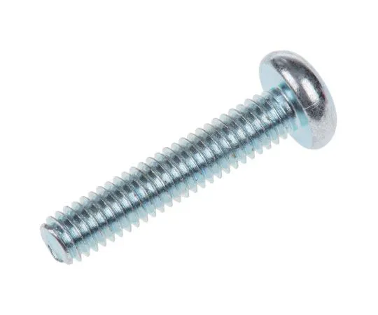 63-7574-01　Bright Zinc Plated Pan Steel Tamper Proof Security Screw, M4 x 20mm　482-8335
