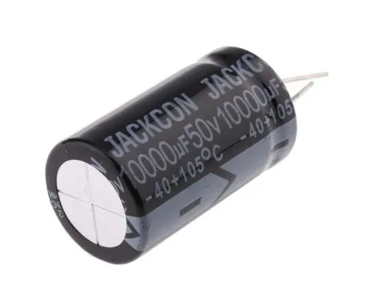 63-7737-61　RS PRO 10000μF 50V dc Aluminium Electrolytic Capacitor, Through Hole 25 (Dia.) x 42mm +105°C 25mm 12mm 42mm　170-1263