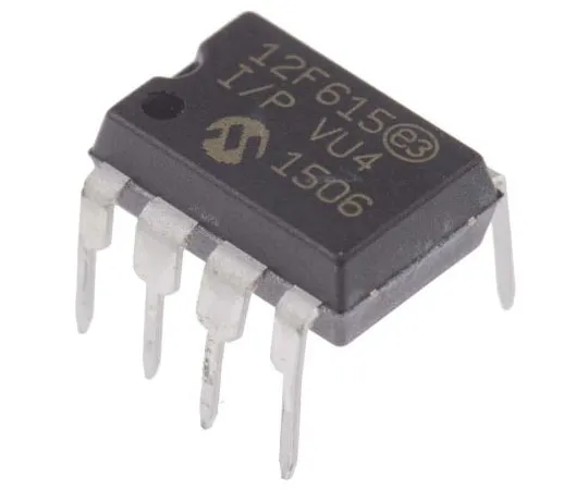 63-7644-42　Microchip PIC12F615-I/P, 8bit PIC Microcontroller, 20MHz, 1K Flash, 8-Pin PDIP　PIC12F615-I/P