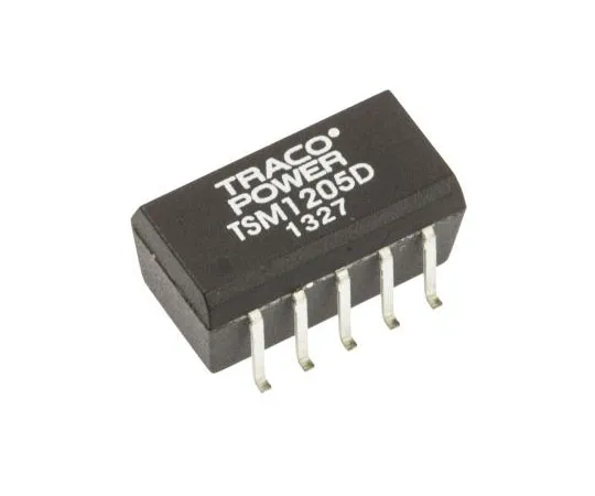 63-7599-49　TRACOPOWER TSM 1W Isolated DC-DC Converter Surface Mount, Voltage in 10.8 → 13.2 V dc, Voltage out ±5V dc　TSM 1205D