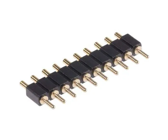 63-7713-79　Preci-Dip 2.54mm 10-Way Spring Loaded Connector, -Row Male, Through Hole, 811-S1-010-10-016101　811-S1-010-10-016101