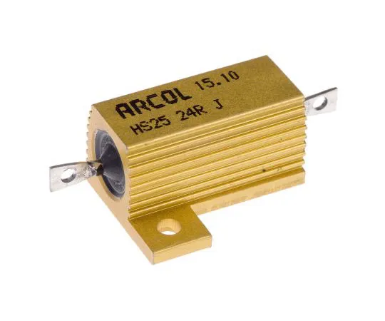 63-7637-13　Arcol HS25 Series Aluminium Ho***d Axial Wire Wound Panel Mount Resistor, 24Ω ±5% 25W　HS25 24R J