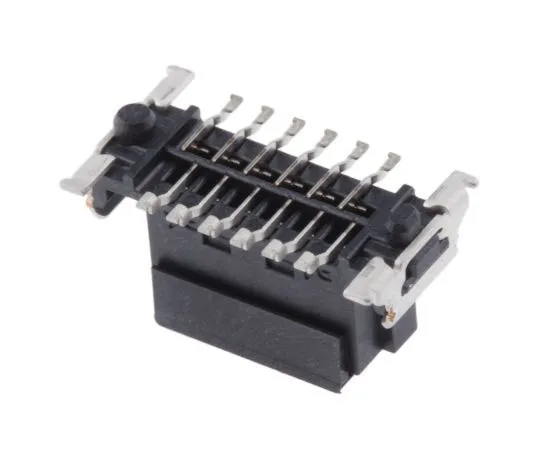 63-7635-88　ERNI SMC Series 1.27mm Pitch 12 Way 2 Row Straight PCB Socket, Surface Mount, Solder Termination　154805