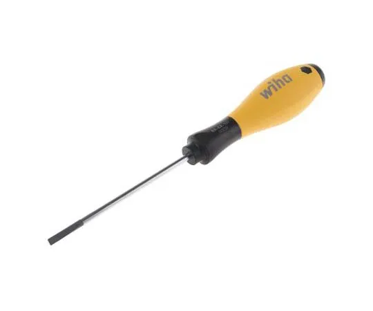 63-7719-99　Wiha Tools Slotted ESD Screwdriver 4 mm Tip 100 mm Chrome Vanadium Molybdenum Steel　27151