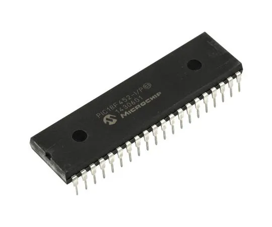 63-7563-72　Microchip PIC18F452-I/P, 8bit PIC Microcontroller, 40MHz, 32 kB Flash, 40-Pin PDIP　PIC18F452-I/P