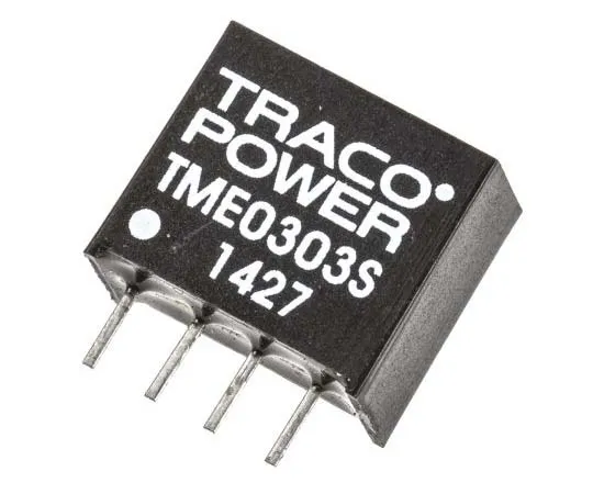 63-7724-85　TRACOPOWER TME 1W Isolated DC-DC Converter Through Hole, Voltage in 2.7 → 3.3 V dc, Voltage out 3.3V dc　TME 0303S