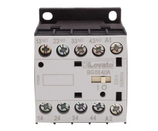 63-7690-84　Lovato 4 Pole Contactor, 10 A, 230 V ac Coil, Orange, 4NO　11BG0040A230