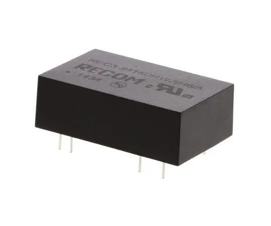 63-7587-34　Recom REC3 3W Isolated DC-DC Converter Through Hole, Voltage in 9 → 36 V dc, Voltage out ±15V dc Medical Approved　REC3-2415DRWZ/H6/A