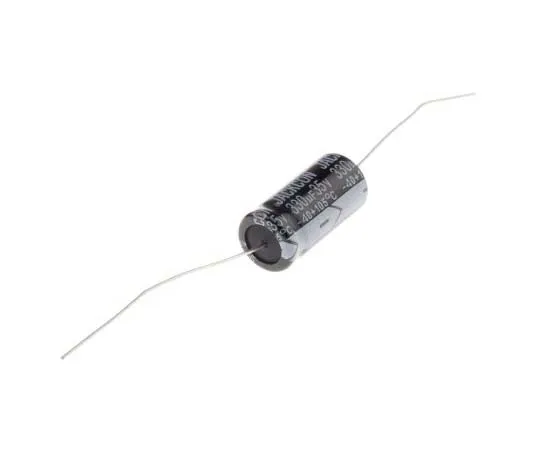 63-7728-34　RS PRO 330μF 35V dc Aluminium Electrolytic Capacitor, Through Hole 10 (Dia.) x 21mm +105°C 10mm 21mm　170-1124