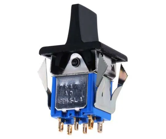 63-7700-21　APEM Double Pole Double Throw (DPDT), (On)-Off-(On) Rocker Switch Panel Mount　7647AD+U1202+U702