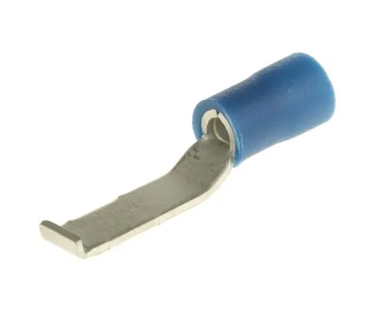 63-7646-36　RS PRO Hooked Insulated Crimp Blade Terminal 16.8mm Blade Length, 1.5mm² to 2.5mm², 16AWG to 14AWG, Blue　624-1235