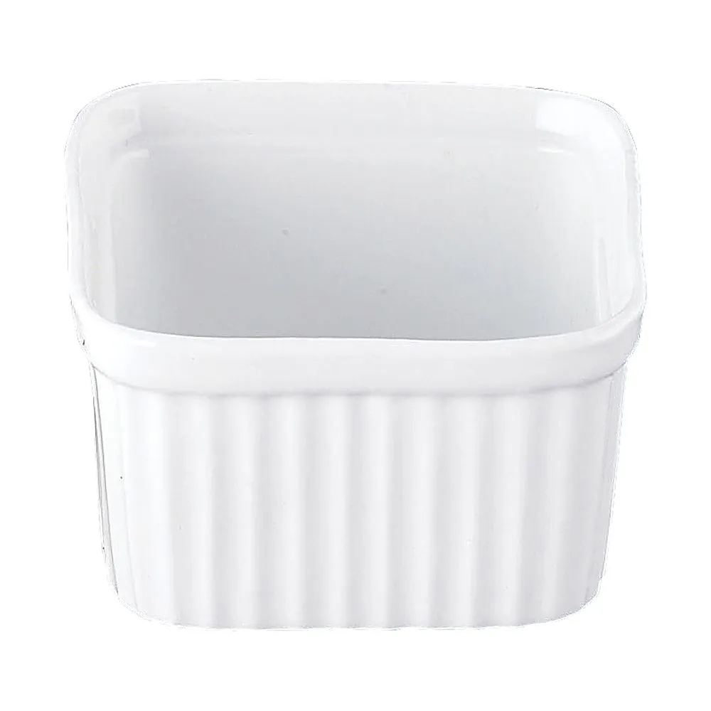 62-6821-92　Heat-Resistant Ceramic Square Souffle M (6 Pieces)