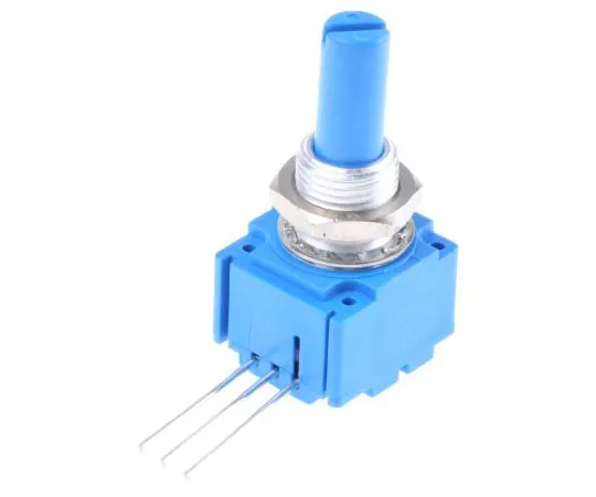 63-7609-71　Bourns 1 Gang Rotary Conductive Plastic Potentiometer with a 6.35 mm Dia. Shaft, 10kΩ, ±20%, 0.25W, CW Audio　91A1A-B28-D15L