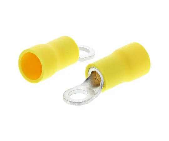 63-7696-19　JST FV Series Insulated Crimp Ring Terminal, M4 (#8) Stud Size, 2.6mm² to 6.6mm² Wire Size, Yellow　FVWS5.5-S4(LF)