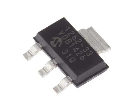 63-7717-32　Microchip TC1262-3.3VDB, LDO Regulator, 500mA, 3.3 V, ±0.5% 3+Tab-Pin, SOT-223　TC1262-3.3VDB
