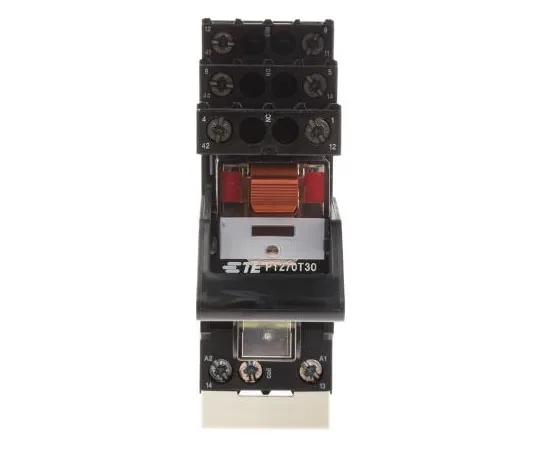 63-7600-74　TE ConnectivityPT DPDT Non-Latching Relay DIN Rail, 230V ac Coil, 12A　PT2L7TD0 9-1415534-4