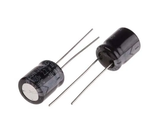 63-7738-26　RS PRO 2.2μF 400V dc Aluminium Electrolytic Capacitor, Through Hole 10 (Dia.) x 12mm +105°C 10mm 5mm 12mm　711-2021